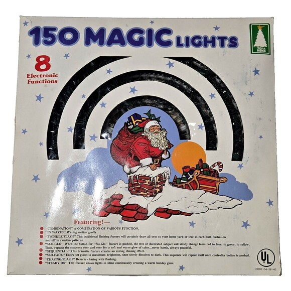 VTG Trim A Home 150 Magic Lights 8 Function White Light Set Super Bright Bulbs - Picture 1 of 10